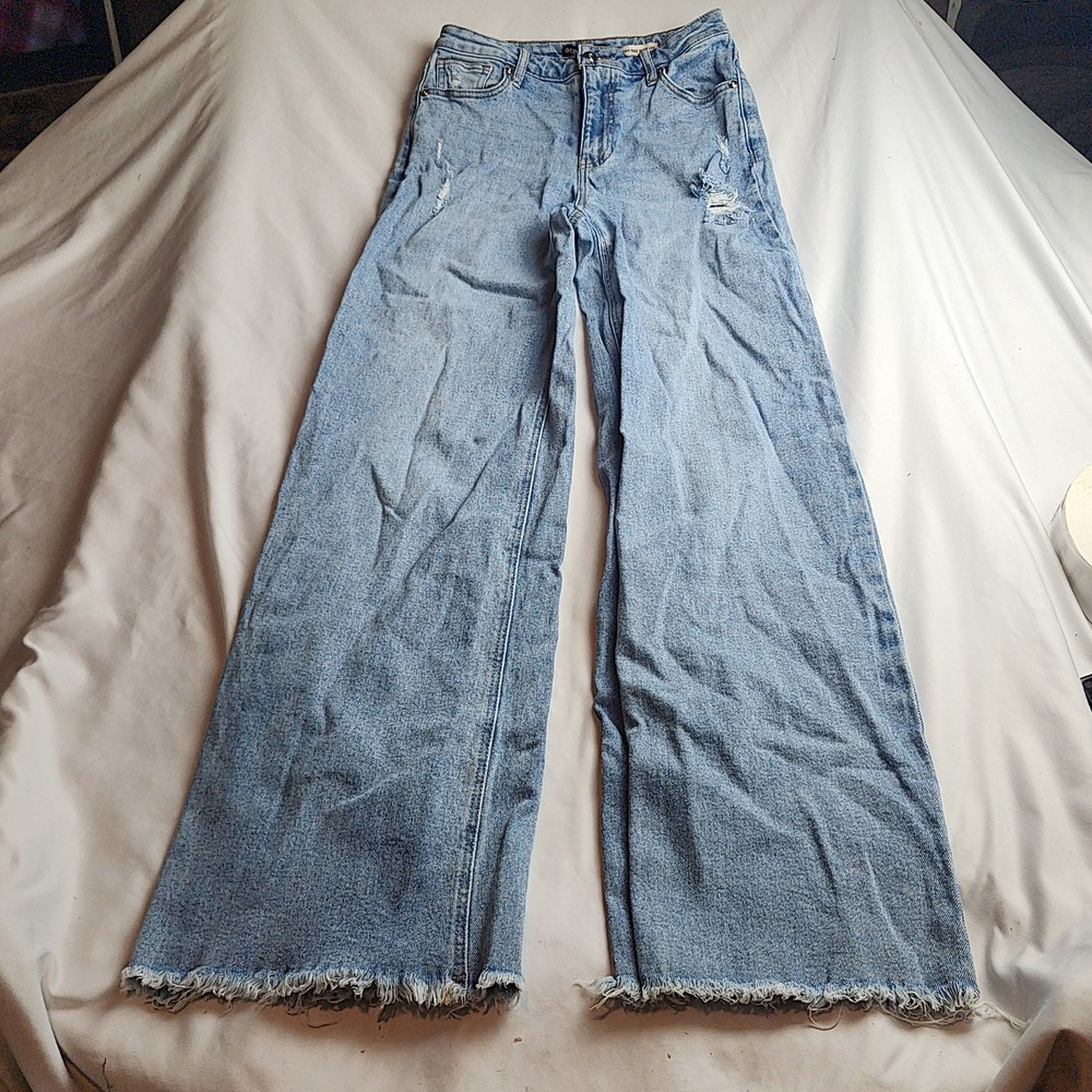 BCBGeneration High Rise Wide Leg Jeans Light Wash Women's Size 27